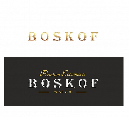 Логотип для интернет-магазина Швейцарских часов WWW.BOSKOF.RU